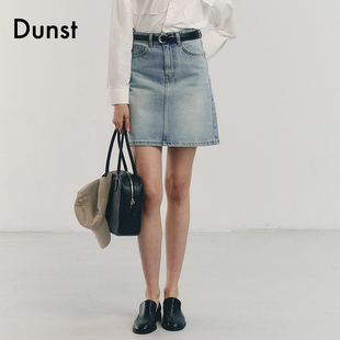 新品 Dunst2024春季 单宁迷笛裙女休闲牛仔短裙A字半身裙UDSK4A205