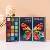 正品 beauty glazed蝴蝶眼影18色彩虹眼影冷暖色调眼影盘舞台妆ins