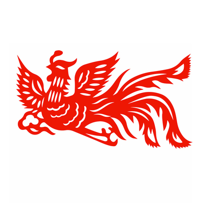 凤凰窗花剪纸双凤静电贴纸喜字贴结婚婚房喜庆窗户玻璃门贴双面红