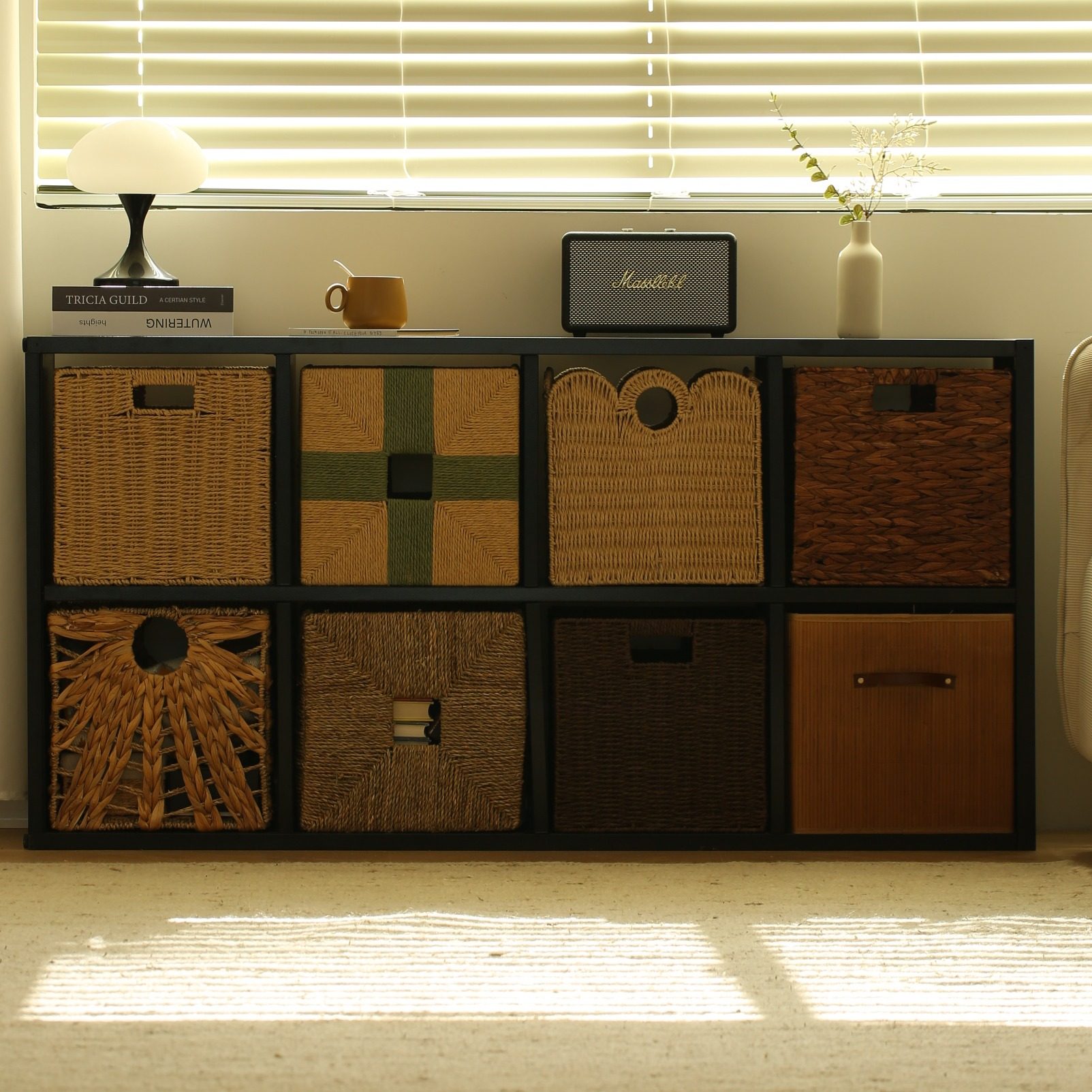 水葫芦草手工编织收纳筐宜家可折叠透气储物篮子家用收纳杂物整理