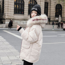 羽绒中长款2019年新款潮冬季面包服1