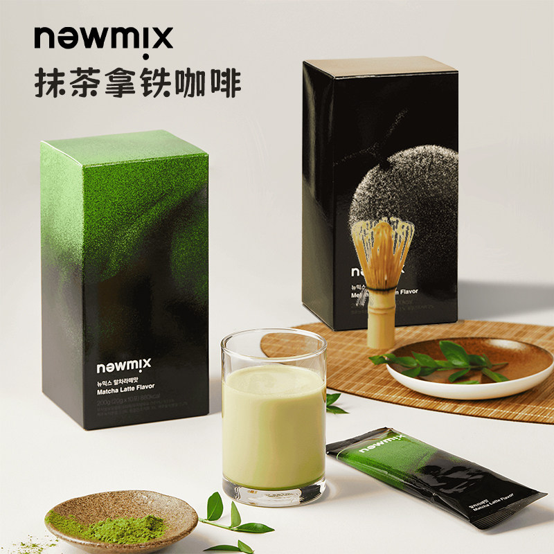 韩国newmix抹茶拿铁咖啡香蕉牛奶混合口味咖啡20g*10条正品