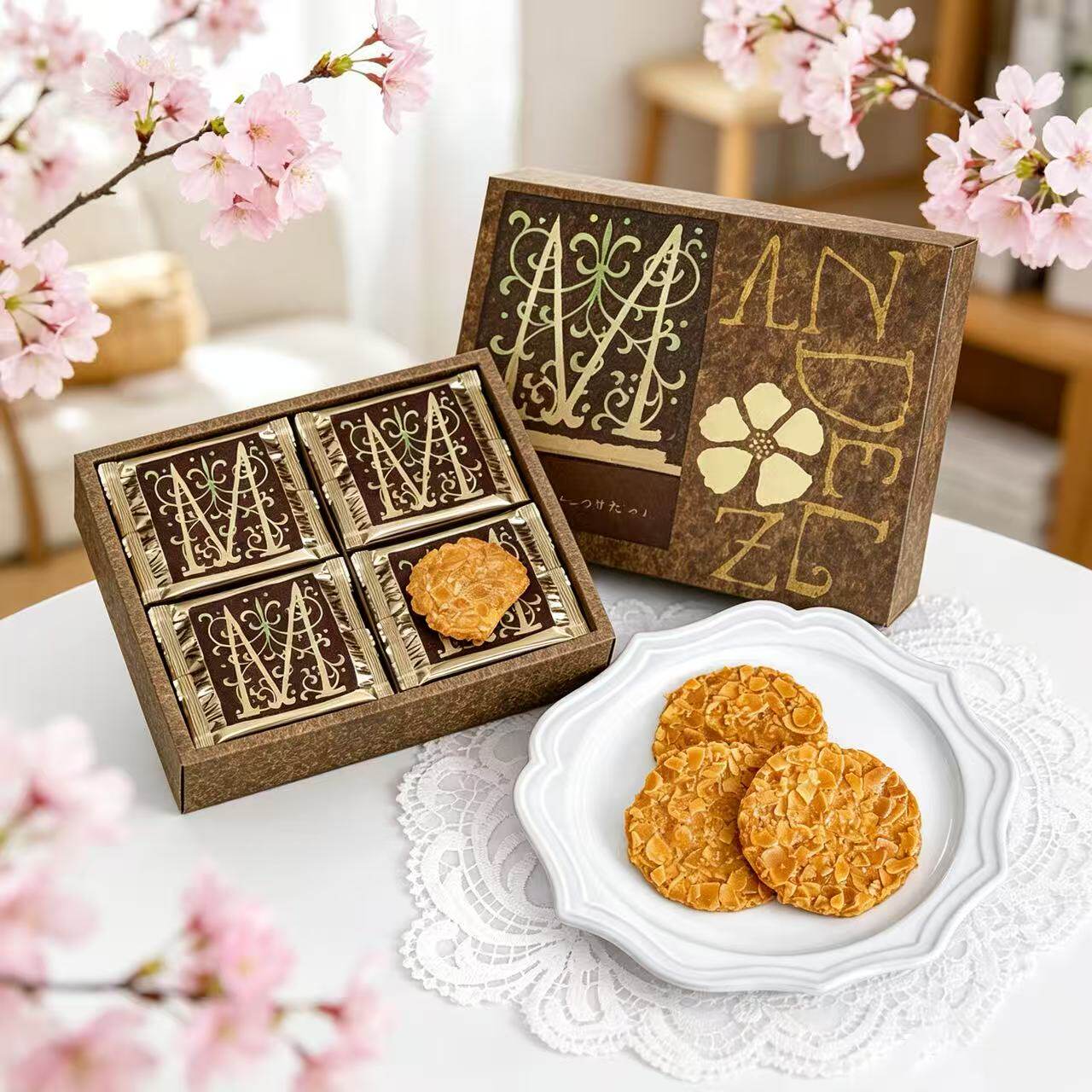 日本进口本高砂屋限定杏仁饼干薄脆坚果饼干伴手礼原装进口