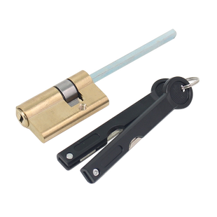 通用家用指纹锁锁芯钥匙电子锁芯C级叶片防盗全自动智能锁锁芯