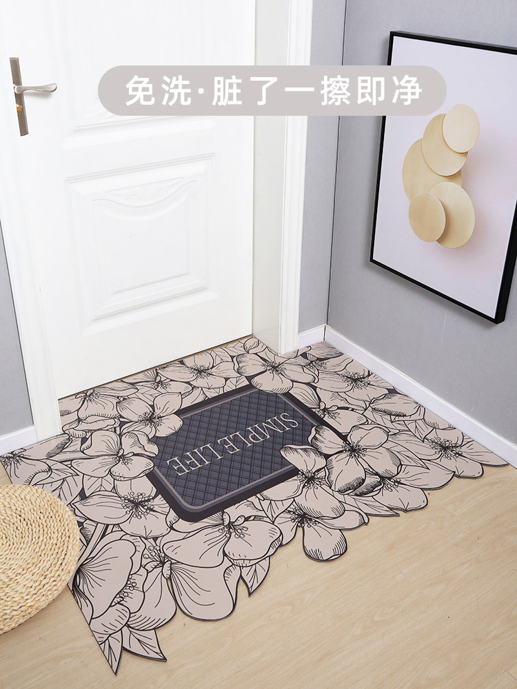 简约入户地垫轻奢门厅垫子脚垫PVC门口进门地垫DIY可裁剪可擦洗_虎窝淘