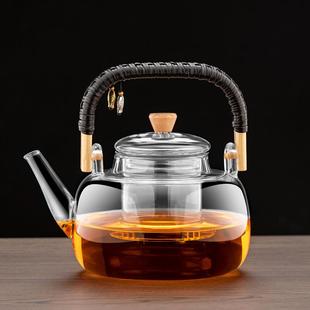 耐高温玻璃茶壶电陶炉专用花茶泡茶壶提梁煮茶壶蒸煮一体家用单