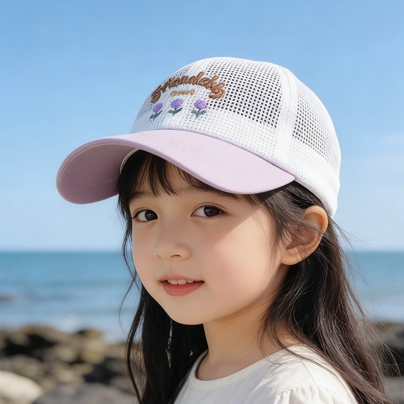 夏季中大儿童棒球帽防晒网帽男女宝宝鸭舌帽遮太阳帽子防晒透气薄