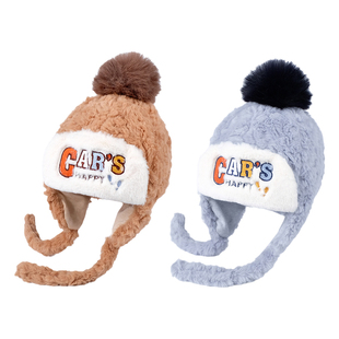 冬款儿童雷锋帽中大童护耳帽防风保暖毛绒帽子韩防寒男女宝宝帽子