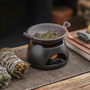 复古陶瓷香薰炉温茶炉家用小型蜡烛加热香薰器茶室香氛炉茶香炉