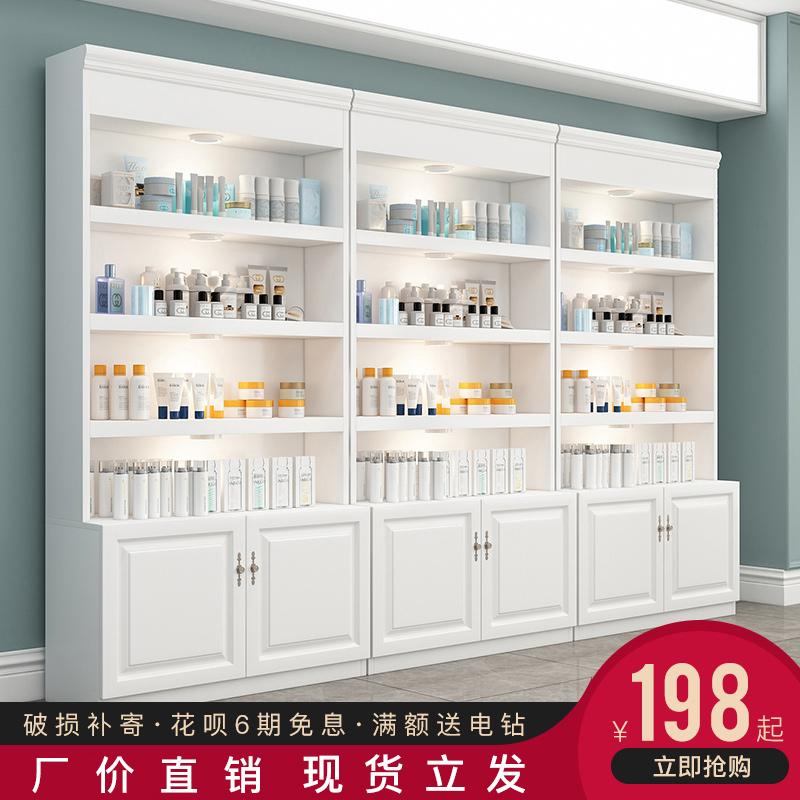 化妆品展示柜陈列柜美甲店隔断货柜美容院展柜欧式样品展示柜货架
