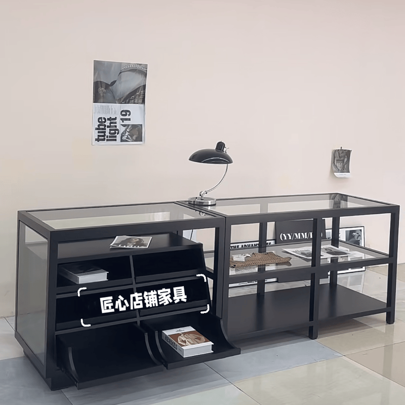 服装店中岛柜流水台女装店中岛台展示柜童装店鞋柜饰品店陈列边柜