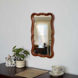 闻森家居法式 饰镜画ins玄关胡桃木浴室主卧房间壁挂vintage 复古装