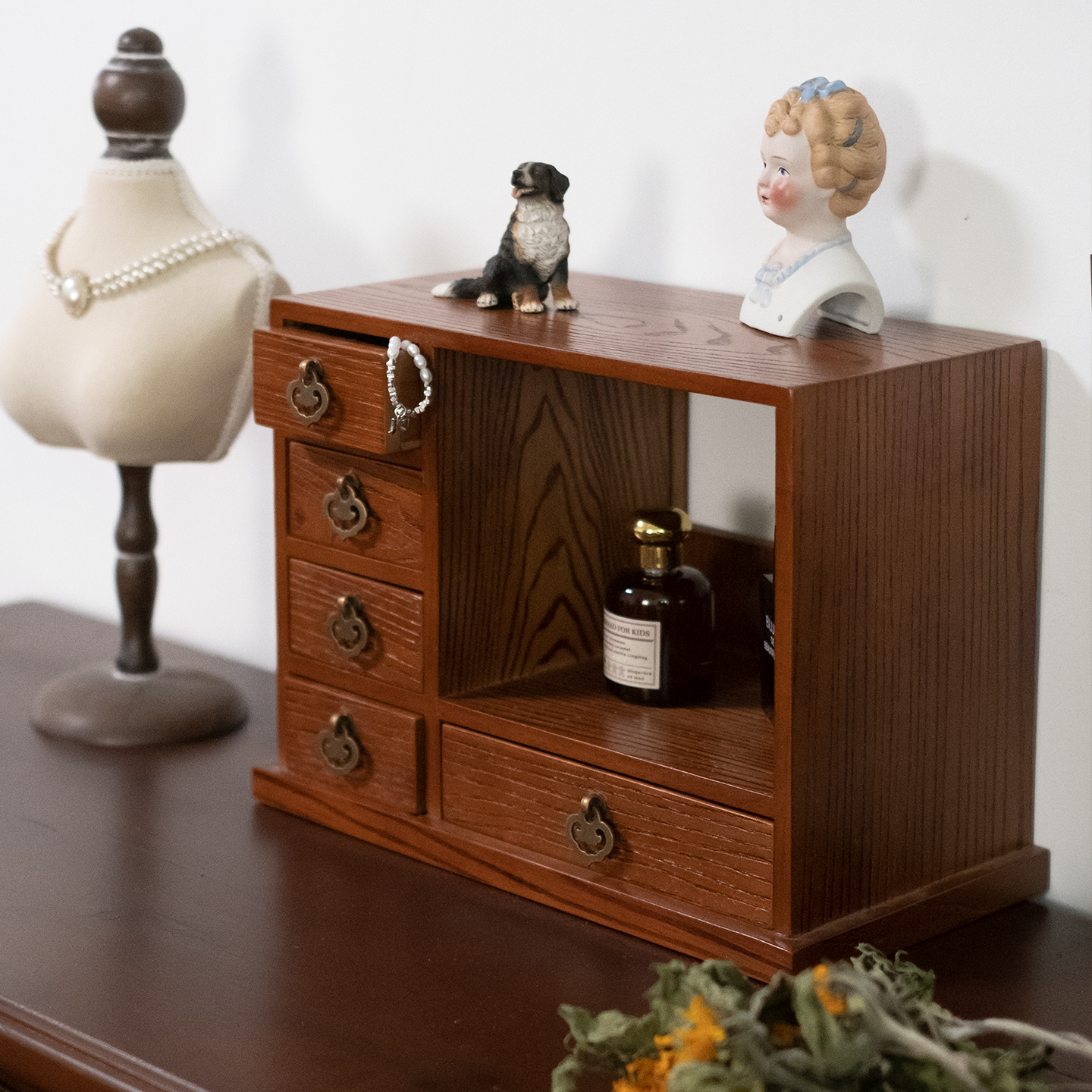 闻森首饰收纳盒高级感实木制多层