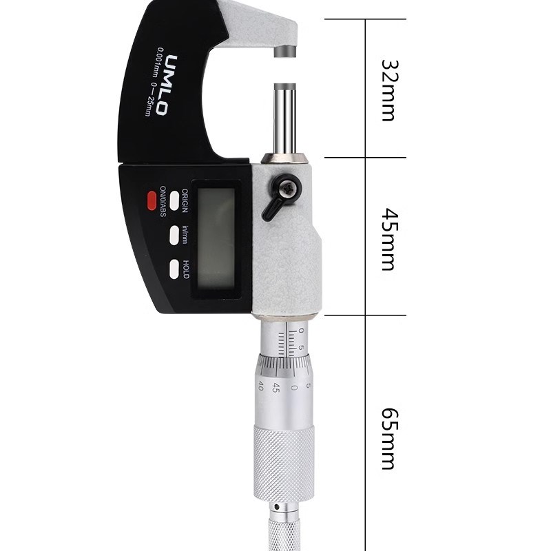 日本UMLO数显外径千分尺0-25mm高精度0.001电子螺旋测微器仪卡尺