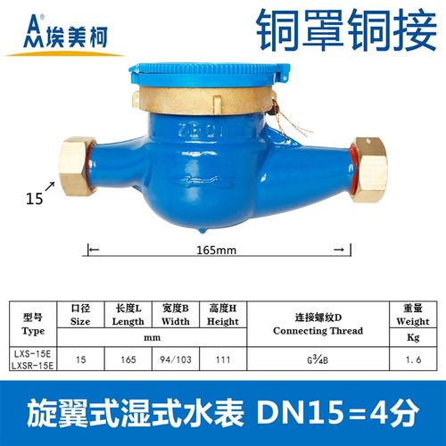埃美柯LXS-E铁壳099旋翼湿式冷水表DN15 20 25 32 40 50 4分6分