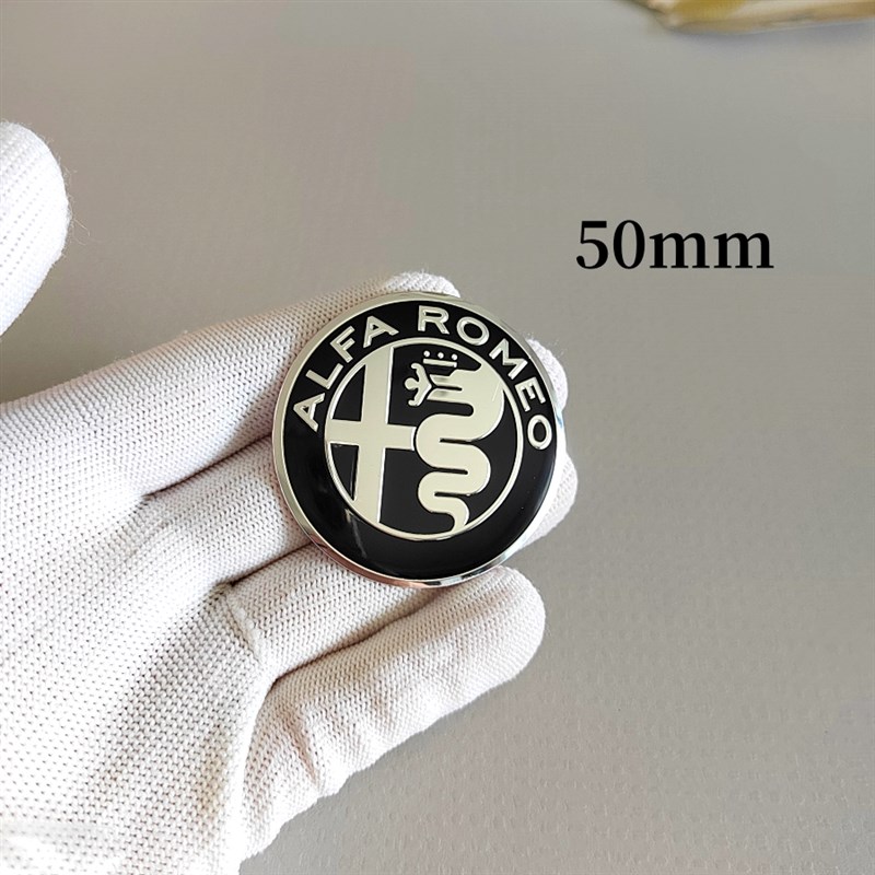 法拉利标志汽车标志贴标 改方向盘标志50mm软滴胶贴5cm金属阿巴斯