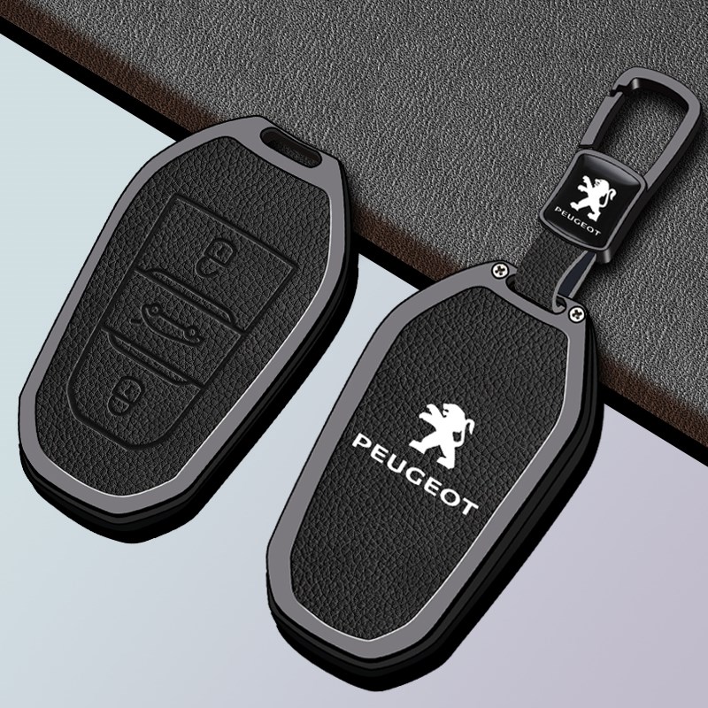 标致408钥匙套改装件508东风3082008车4008壳5008标志男女扣