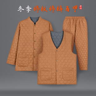 僧服出家僧人棉袄内胆上衣裤 保暖棉服男女和尚比丘棉衣 子马甲冬季