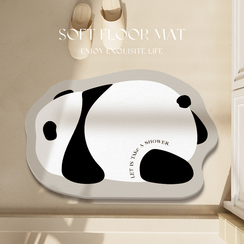 硬硅藻土地垫浴室门口强吸水硅藻泥板夏季厕所防滑垫子卫生间脚垫