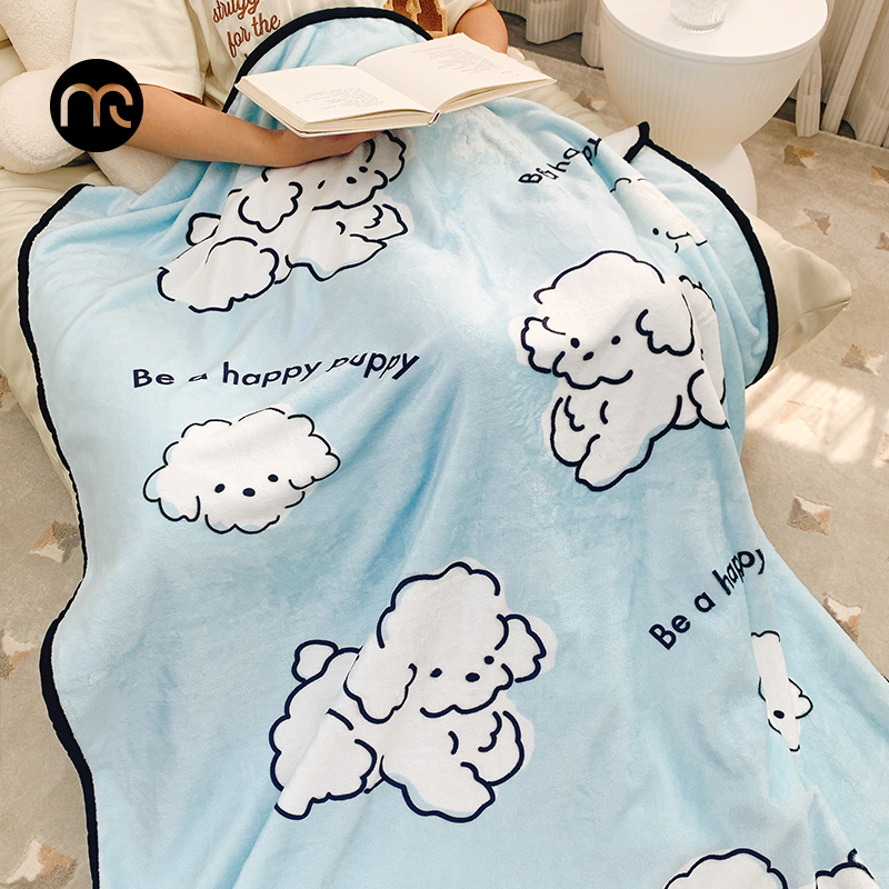 可爱午睡毛毯宿舍学生办公室午休空调午睡小毯子披肩沙发盖腿毯