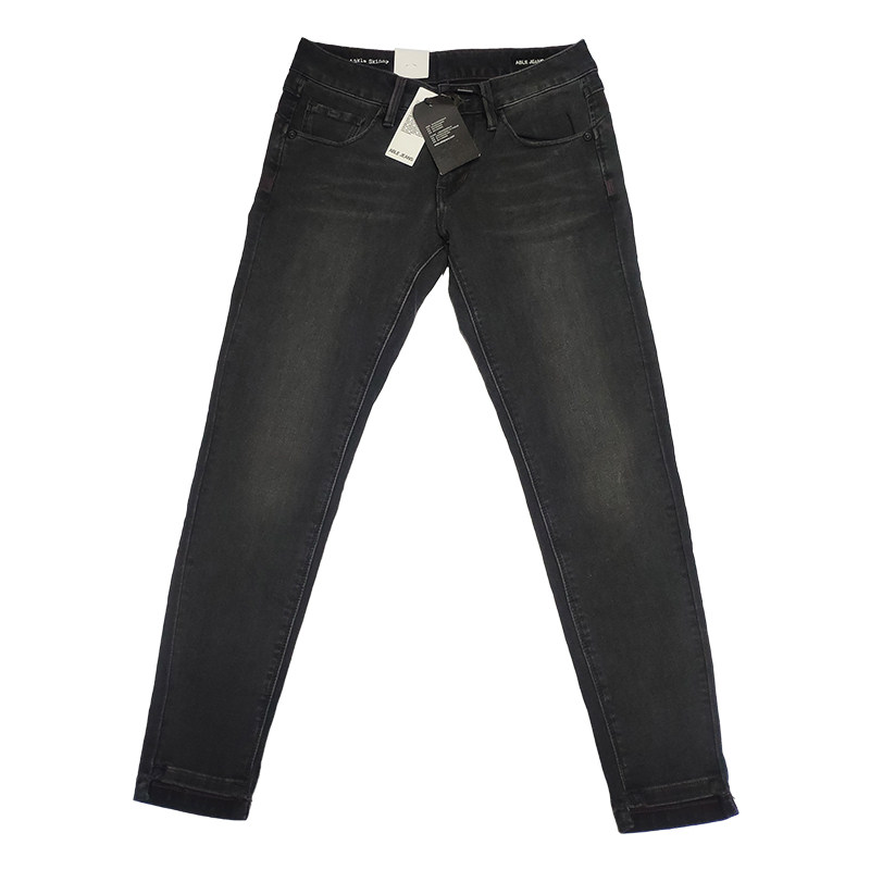 寓彦折扣 女款C弹卢森紧身提臀9分修身塑型洗水牛仔裤小灰牛女