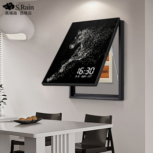 马到成功电表箱装饰画竖款万年历电子钟表配电箱开关电闸遮挡挂画