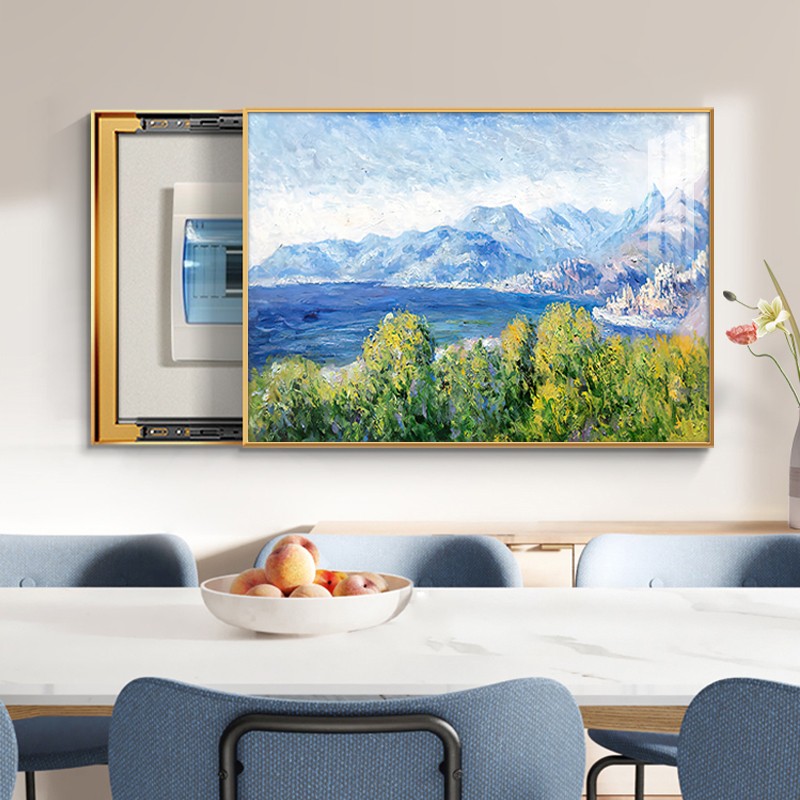 梵高风景油画电表箱装饰画高级感电源总开关遮挡箱挂画配电箱轻奢