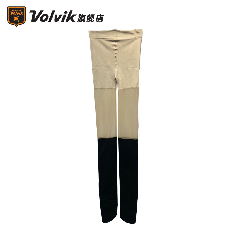 Volvik沃维克高尔夫女款拼色打底裤隐形假两件夏超薄户外运动丝袜