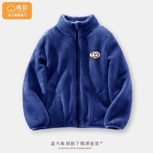 Полурная группа хлопковая детская теплая одежда плюс флиновая детская одежда средней большой