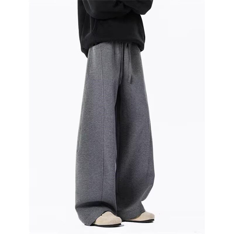 美式重磅老钱风休闲卫裤男女春秋季垂感香蕉裤cleanfit阔腿裤子