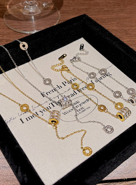 欧美时尚几何钛钢项链女百搭不掉色锁骨链小众简约个性高级感配饰