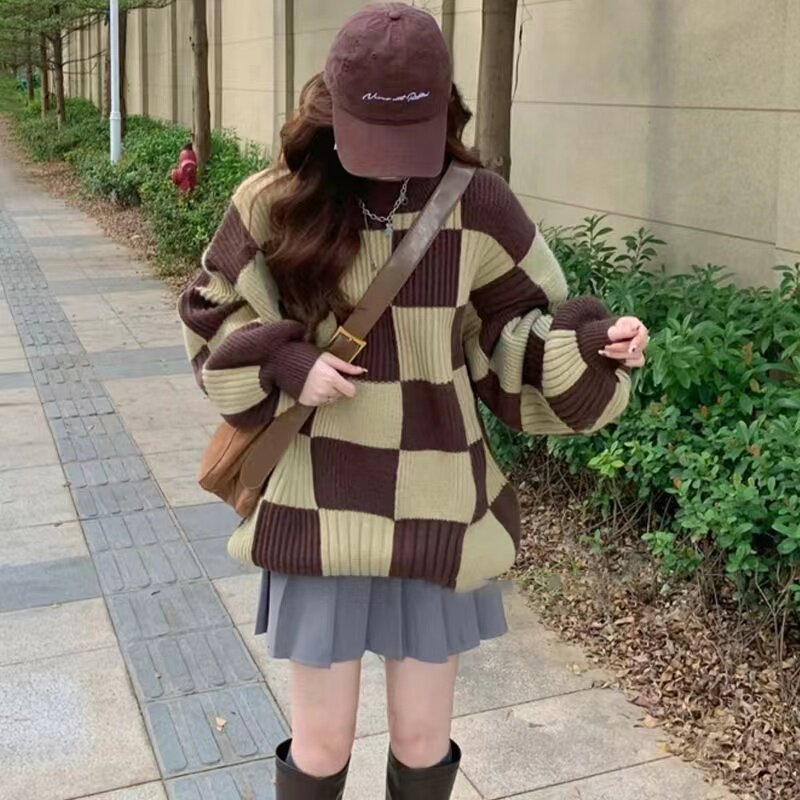 MATERNITY FASHION SUIT AUTUMN AND WINTER PLUS SIZE INTERNET CELEBRITY FASHION BELLY COVERING THIN LAZY STYLE SWEATER PLEATED SKIRT TWO-PIECE SET