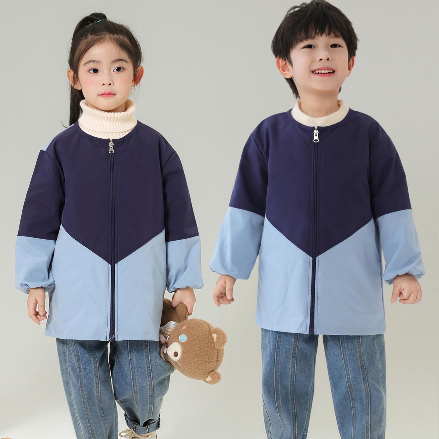 儿童防水罩衣新款时尚幼儿园防脏长袖羽绒服外穿画画男女小孩围兜,童装/婴儿装/亲子装,反穿衣/罩衣,淘宝优惠券,粉丝福利购,淘宝优惠卷