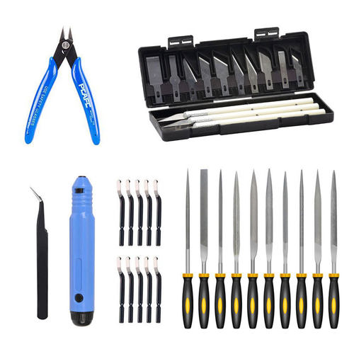3D打印模型修理工具套装雕刻刀锉刀修边刀套件模型打磨修边套装