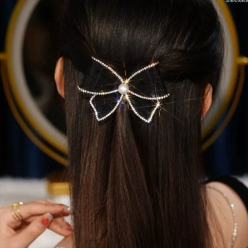 Элитный аксессуар для волос с бантиком, заколка для волос, шпильки для волос, легкий роскошный стиль, популярно в интернете, коллекция 2022