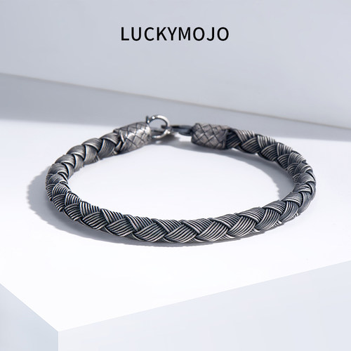 土耳其古法手工编织纯银手镯