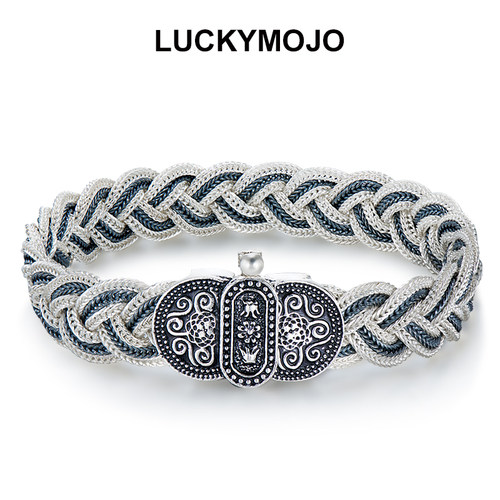 编织纯银高级感小众情侣复古手链