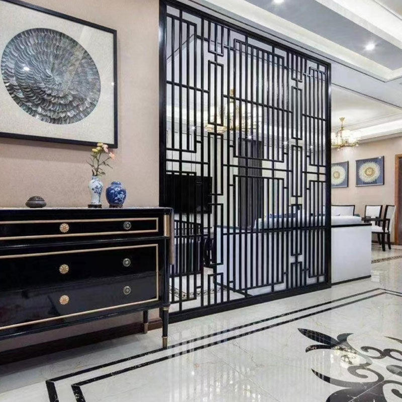 轻奢客厅卧室屏风隔断墙 酒店大堂镂空中式艺术装饰玄关厂家直供