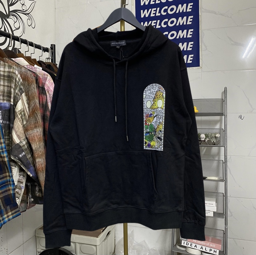 Who Decides War 美式潮牌重工印花棉质男女宽松高街连帽卫衣外套