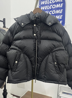 FORGIVENESS秋冬新品小众机能设计连帽保暖加厚纯色休闲棉服男女