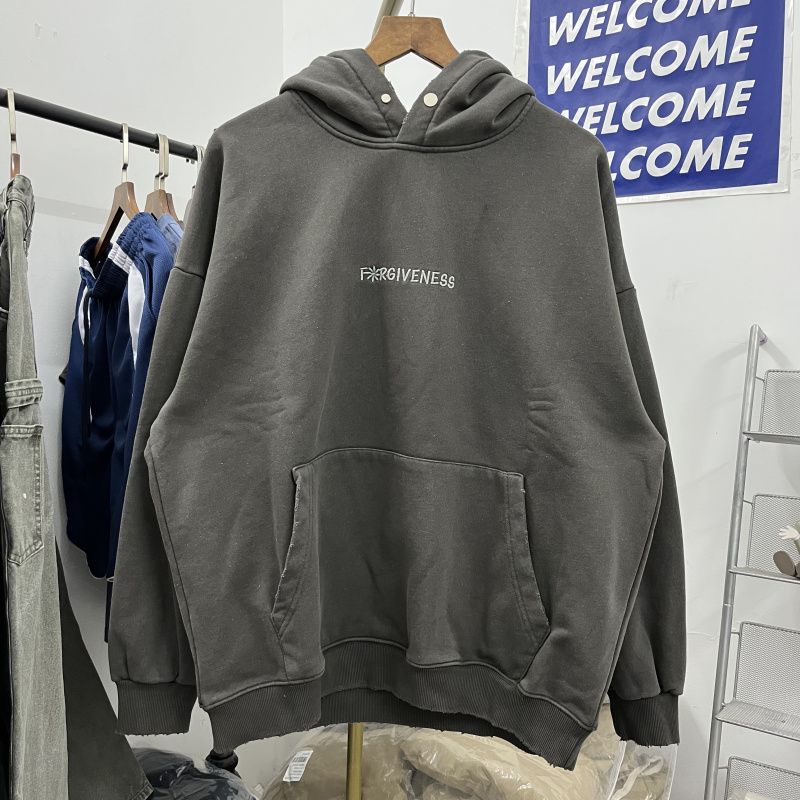 冬季原创潮牌fgss刺绣彩虹绣花男女宽松加绒洗水做旧连帽卫衣外套