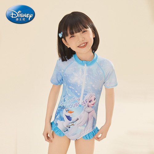 Disney女童连体冰雪奇缘泳衣