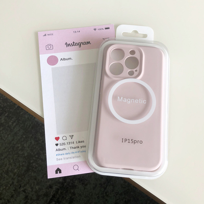 壳掌柜灰粉适用苹果15promax手机壳液态硅胶iphone14pro全包防16防摔 magsafe无线冲磁吸高级感纯色糯叽叽17