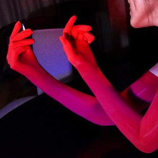 手丝袜黑丝手套丝袜手套无缝丝滑油亮手套情调超薄透明分指婚礼仪