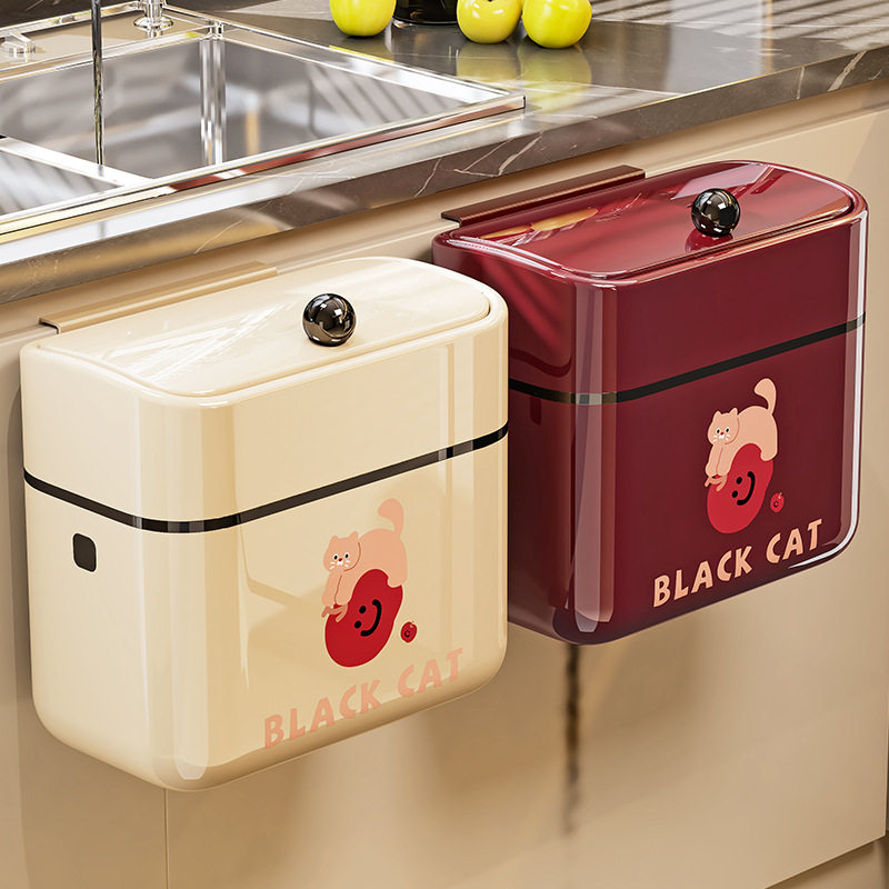 厨房壁挂式垃圾桶家用带盖子大容量厨余垃圾收纳桶卫生间厕所纸篓