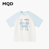 女大童夏季 轻薄T恤 蝴蝶字母短袖 新品 学院风插肩袖