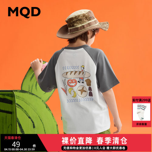 短袖T恤MQD云朵棉卡通圆领