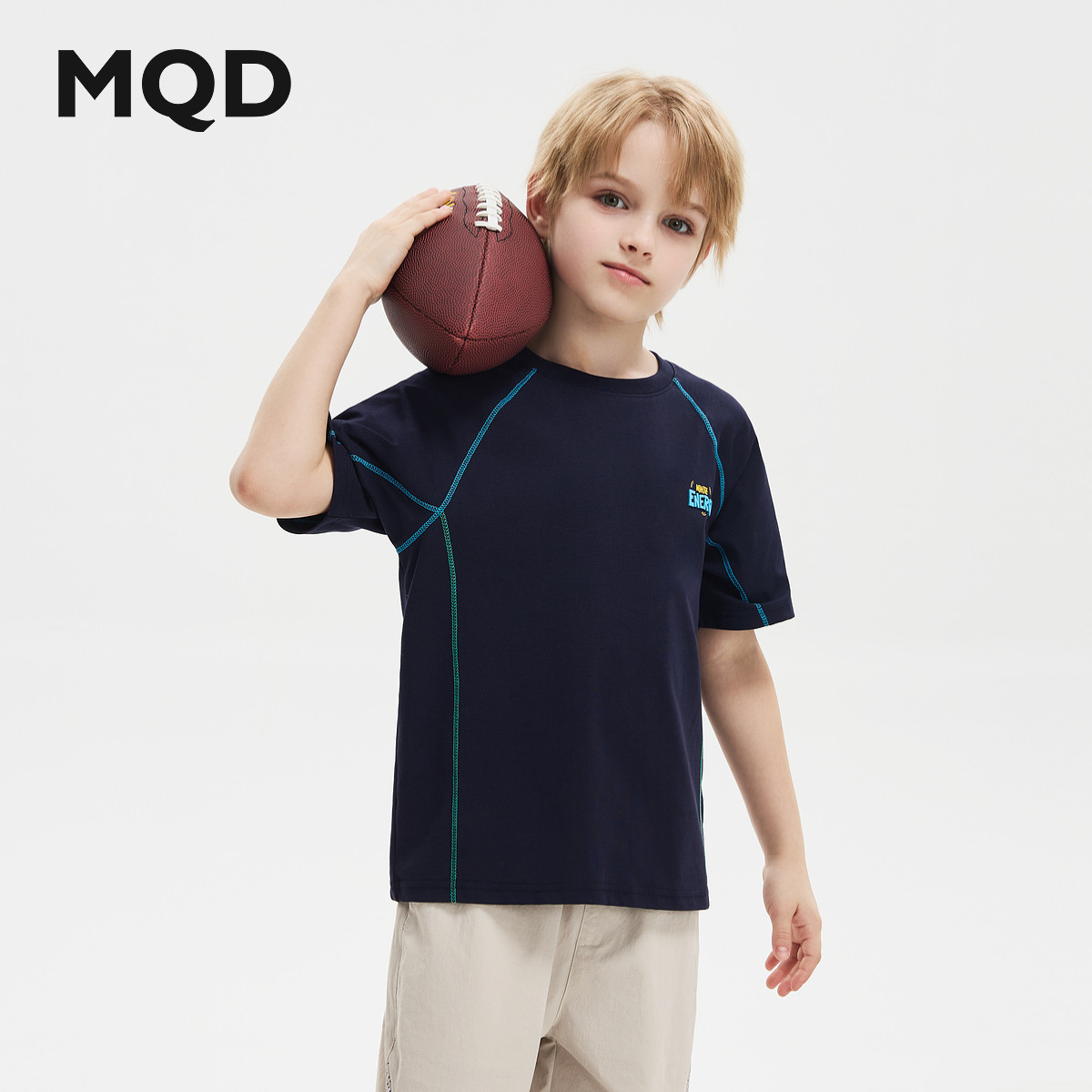 MQD童装男大童25夏新款运动休闲短袖T恤,童装/婴儿装/亲子装,T恤,淘宝优惠券,粉丝福利购,淘宝优惠卷