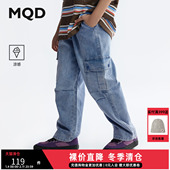 清仓MQD童装 儿童宽松直筒五分牛仔短裤 男童凉感牛仔短裤 2025夏装