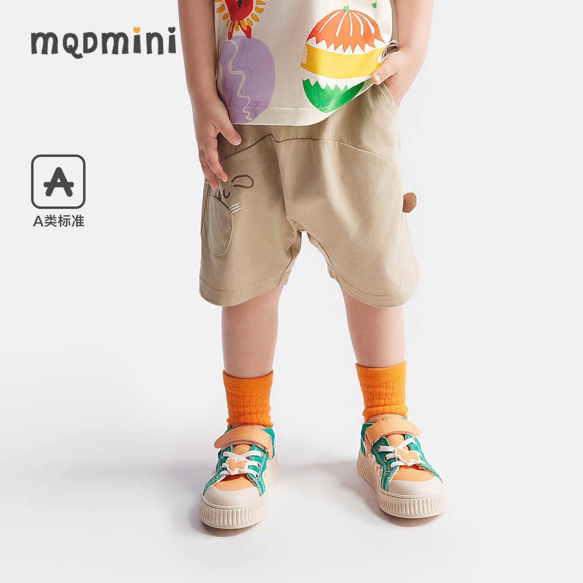 MQD夏季男童短裤宽松五分裤图片